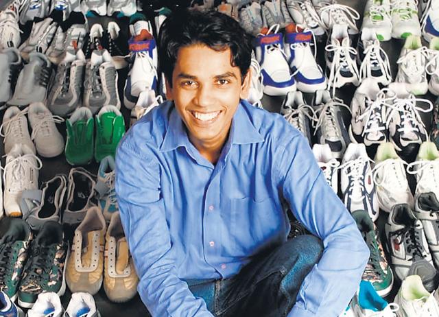 Sandeep Gajakas says he was keen on cleaning his shoes and making them good as new, even as a child. Sandeep Gajakas says he was keen on cleaning his shoes and making them good as new, even as a child.