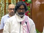 Hemant Soren took oath as the Chief Minister of Jharkhand, at Raj Bhavan in Ranchi on Thursday(ANI) Hemant Soren took oath as the Chief Minister of Jharkhand, at Raj Bhavan in Ranchi on Thursday(ANI)