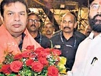 Eknatrh Shinde with Rajesh Shah Eknatrh Shinde with Rajesh Shah