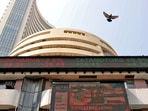 Stock market today: A bird flies past a screen displaying the Sensex results on the facade of the Bombay Stock Exchange (BSE) building in Mumbai.