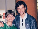 A still of Dr. Mickey Dhamejani with actor Hrithik Roshan A still of Dr. Mickey Dhamejani with actor Hrithik Roshan