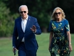 TOPSHOT - US President Joe Biden and First lady Jill Biden walk to the White House in Washington, DC, on July 7, 2024, as they return after attending campaign events in Pennsylvania. TOPSHOT - US President Joe Biden and First lady Jill Biden walk to the White House in Washington, DC, on July 7, 2024, as they return after attending campaign events in Pennsylvania.