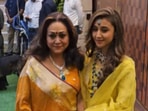 Tina Ambani posted with daughter-in-law Khrisha Shah at Radhika Merchant and Anant Ambani's haldi. Tina Ambani posted with daughter-in-law Khrisha Shah at Radhika Merchant and Anant Ambani's haldi.