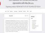IIT JAM 2025 Exam: IIT Delhi to conduct exam on February 2, details here IIT JAM 2025 Exam: IIT Delhi to conduct exam on February 2, details here