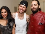 Justin Bieber wore his signature white vest to the Ambani sangeet. Justin Bieber wore his signature white vest to the Ambani sangeet.