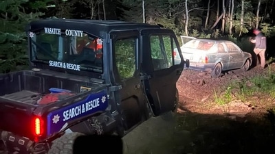 Wasatch County Search and Rescue teams saved a stranded driver who followed Google Maps' directions to a remote area on Strawberry Peak. (Wasatch County Search & Rescue) Wasatch County Search and Rescue teams saved a stranded driver who followed Google Maps' directions to a remote area on Strawberry Peak. (Wasatch County Search & Rescue)