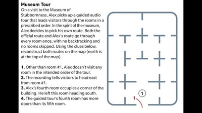 Brain teaser: Can you retrace Alex's route? (Reddit/@EndersGame_Reviewer) Brain teaser: Can you retrace Alex's route? (Reddit/@EndersGame_Reviewer)