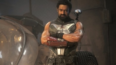 Kalki 2898 AD box office collection day 12: Prabhas as Bhairava with Bujji in a still from the film. Kalki 2898 AD box office collection day 12: Prabhas as Bhairava with Bujji in a still from the film.