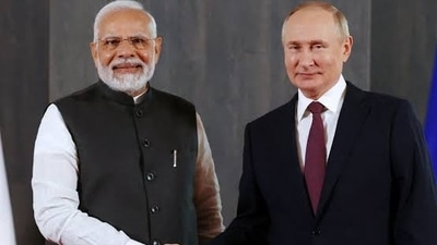 Prime Minister Narendra Modi and Russian Vladimir Putin. Prime Minister Narendra Modi and Russian Vladimir Putin.