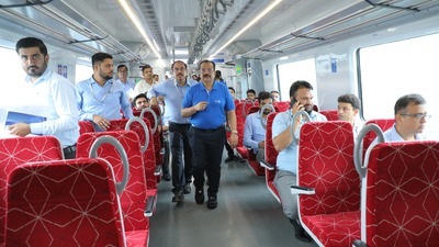NCRTC managing director Shalabh Goyal inspecting the RRTS corridor (HT Photo) NCRTC managing director Shalabh Goyal inspecting the RRTS corridor (HT Photo)