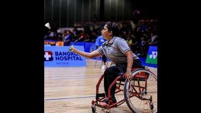 Ruchi Trivedi in action during the International Para Badminton Open Championship held in Uganda (HT Photo) Ruchi Trivedi in action during the International Para Badminton Open Championship held in Uganda (HT Photo)