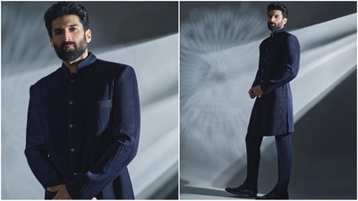 Aditya Roy Kapur looks absolutely dapper in a blue bandh gala kurta paired with well-fitted trousers and blue shoes. He completed his ethnic look with gelled and perfectly groomed hair. (Instagram/@adityaroykapur) Aditya Roy Kapur looks absolutely dapper in a blue bandh gala kurta paired with well-fitted trousers and blue shoes. He completed his ethnic look with gelled and perfectly groomed hair. (Instagram/@adityaroykapur)