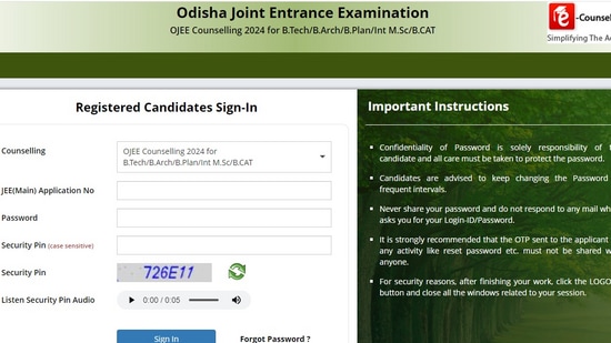 OJEE Counselling 2024 registration link active at?ojee.nic.in. Apply via direct link here.