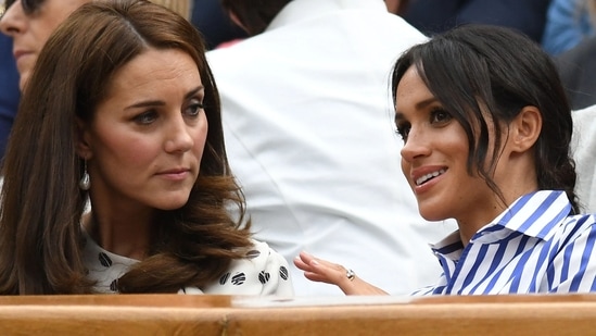 Kate Middleton and Meghan Markle are seen together.(File)