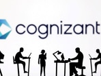 Figurines with computers and smartphones are seen in front of Cognizant's logo.