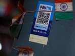 A QR code for the Paytm digital payment system at a store in Mumbai, India.(Bloomberg) A QR code for the Paytm digital payment system at a store in Mumbai, India.(Bloomberg)