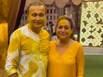 Anil Ambani and Tina Ambani were the happiest as they attended nephew Anant Ambani's haldi ceremony on Monday. Anil Ambani and Tina Ambani were the happiest as they attended nephew Anant Ambani's haldi ceremony on Monday.