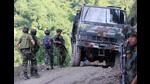 A search operation is underway in the hilly and forested area of Kathua in the Jammu region on Tuesday after the terror attack on an army vehicle left five soldiers dead on Monday. (PTI Photo) A search operation is underway in the hilly and forested area of Kathua in the Jammu region on Tuesday after the terror attack on an army vehicle left five soldiers dead on Monday. (PTI Photo)