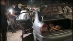 The cop was discovered unconscious in a parked car on the Sector 41/42 dividing road in Chandigarh. (HT Photo) The cop was discovered unconscious in a parked car on the Sector 41/42 dividing road in Chandigarh. (HT Photo)