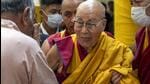 Tibetan spiritual leader the Dalai Lama greets a guest as he leaves after attending a special event during which Tibetans made him traditional offerings and prayed for his long life at the Tsuglakhang temple in Dharamshala (AP FILE PHOTO) Tibetan spiritual leader the Dalai Lama greets a guest as he leaves after attending a special event during which Tibetans made him traditional offerings and prayed for his long life at the Tsuglakhang temple in Dharamshala (AP FILE PHOTO)