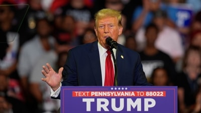 Donald Trump shares his views on whether Joe Biden will quit the race to White House and whether Democrats will use 25th amendment against him (AP) Donald Trump shares his views on whether Joe Biden will quit the race to White House and whether Democrats will use 25th amendment against him (AP)