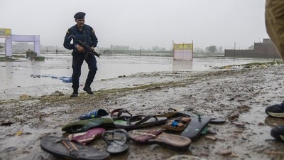 The scene of the stampede. (PTI) The scene of the stampede. (PTI)