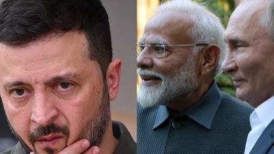 Ukrainian president Volodymyr Zelensky slammed the meeting between Prime Minister Narendra Modi and Russian president Vladimir :Putin. Ukrainian president Volodymyr Zelensky slammed the meeting between Prime Minister Narendra Modi and Russian president Vladimir :Putin.