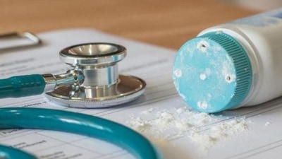 Talc is a naturally occurring soft and lustrous mineral that is used extensively in various industries including plastics, ceramics, cosmetics, and pharmaceuticals (Shutterstock)