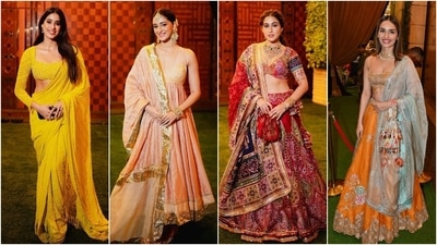 The Ambani family hosted Anant Ambani and Radhika Merchant's Haldi ceremony at Antilia last night. Several celebrities attended the function, including stars like Salman Khan, Arjun Kapoor, Janhvi Kapoor, Ananya Panday, Sara Ali Khan, Manushi Chhillar, Orry, and Khushi Kapoor, among others. (Instagram) The Ambani family hosted Anant Ambani and Radhika Merchant's Haldi ceremony at Antilia last night. Several celebrities attended the function, including stars like Salman Khan, Arjun Kapoor, Janhvi Kapoor, Ananya Panday, Sara Ali Khan, Manushi Chhillar, Orry, and Khushi Kapoor, among others. (Instagram)