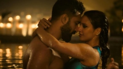 Vicky Kaushal and Triptii Dimri in a still from Jaanam. Vicky Kaushal and Triptii Dimri in a still from Jaanam.