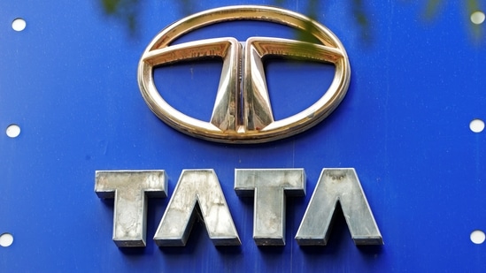 A Tata Motors logo installed at one of its showroom is pictured in Mumbai.(AFP)