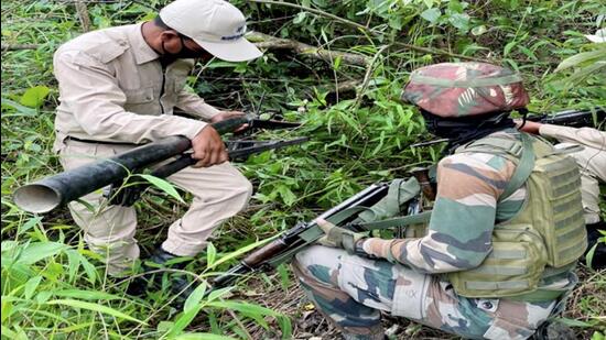 Imphal East: Security forces personnel during their joint search operations in Bishnupur and Imphal East districts of Manipur (PTI FILE PHOTO/Representative Image)