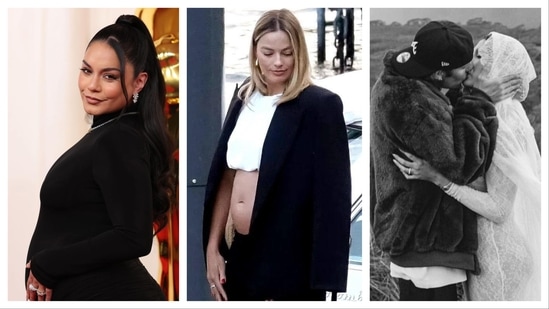 From Margot Robbie to Hailey Bieber, celebrities who shared pregnancy news with a baby bump pics