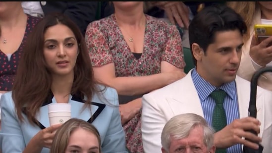 Kiara Advani and Sidharth Malhotra were seen in a happy mood at Wimbledon 2024.