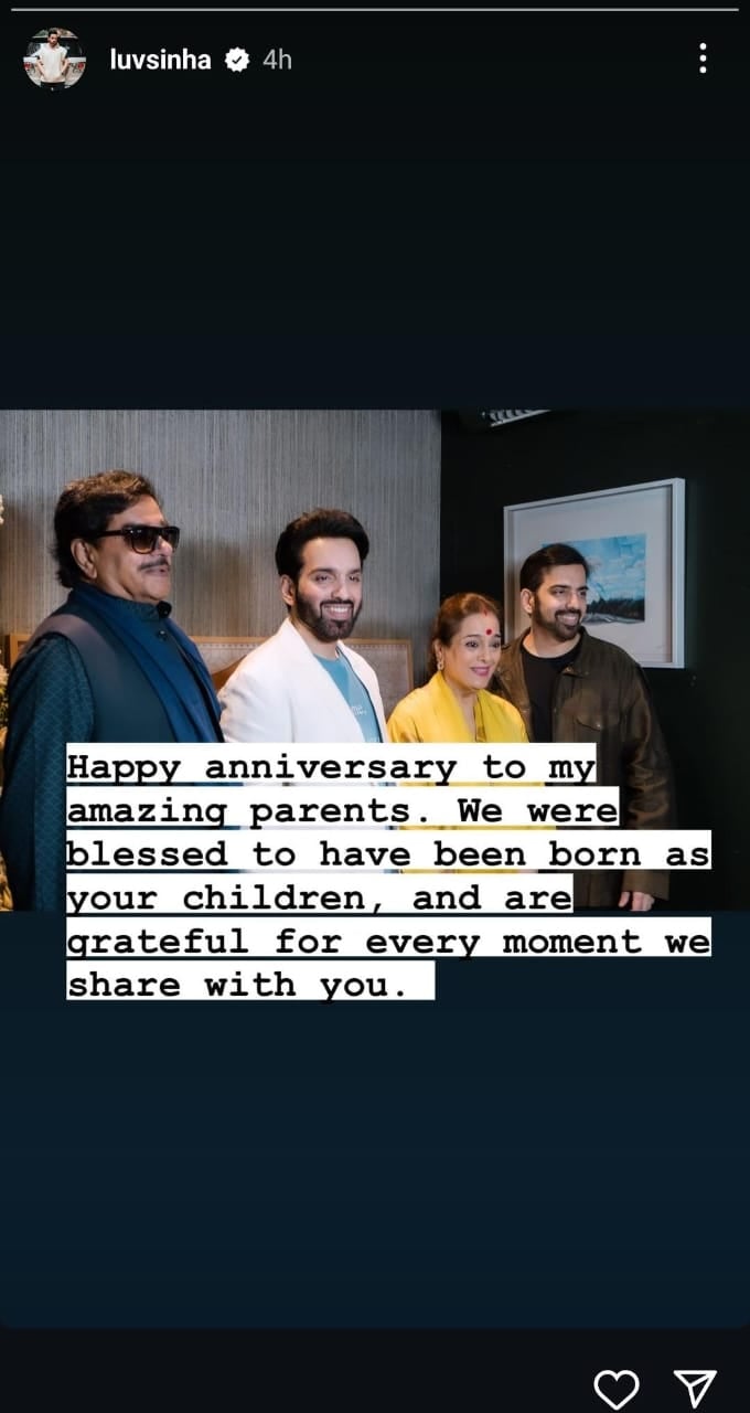 Luv Sinha via Instagram Stories.