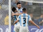 Argentina's Lionel Messi is congratulated after scoring his side's second goal against Canada during a Copa America semifinal Argentina's Lionel Messi is congratulated after scoring his side's second goal against Canada during a Copa America semifinal