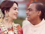 Nita Ambani with her husband Mukesh Ambani