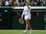 Czech Republic's Barbora Krejcikova celebrates winning against Latvia's Jelena Ostapenko during their women's singles quarter-finals tennis match on the tenth day of the 2024 Wimbledon Championships Czech Republic's Barbora Krejcikova celebrates winning against Latvia's Jelena Ostapenko during their women's singles quarter-finals tennis match on the tenth day of the 2024 Wimbledon Championships