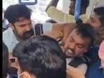 On camera, Bengaluru metro sees ugly fight between two men. VIDEO On camera, Bengaluru metro sees ugly fight between two men. VIDEO