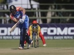 India's Shubman Gill plays a ball at the wicket, during the third T20 match between Zimbabwe and India, at the Harare Sports Club(AP) India's Shubman Gill plays a ball at the wicket, during the third T20 match between Zimbabwe and India, at the Harare Sports Club(AP)