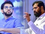 Shiv Sena (UBT) leader Aaditya Thackeray and Maharashtra chief minister Eknath Shinde. Shiv Sena (UBT) leader Aaditya Thackeray and Maharashtra chief minister Eknath Shinde.