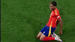 Spain forward Lamine Yamal celebrates scoring his team's first goal in the Euro 2024 semi-final against France in Munich. (AFP) Spain forward Lamine Yamal celebrates scoring his team's first goal in the Euro 2024 semi-final against France in Munich. (AFP)