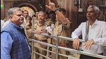 UP chief secretary (CS) and director general of police (DGP) at Banke Bihari temple. (HT) UP chief secretary (CS) and director general of police (DGP) at Banke Bihari temple. (HT)