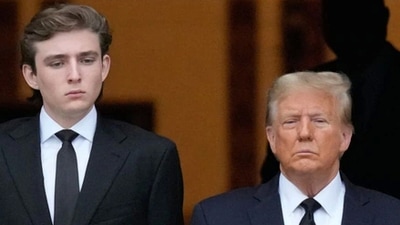 Donald Trump provides update on Barron's college decision (AP) Donald Trump provides update on Barron's college decision (AP)