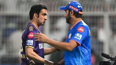 Gautam Gambhir (L) will replace Rahul Dravid as India's head coach (AFP)