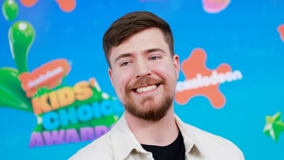 US YouTube personality Jimmy Donaldson, better known as MrBeast. (Photo by Michael Tran / AFP) (AFP)