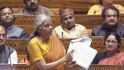 Union finance minister Nirmala Sitharaman speaks in the Lok Sabha during the interim Budget Session of Parliament on Friday. (ANI) Union finance minister Nirmala Sitharaman speaks in the Lok Sabha during the interim Budget Session of Parliament on Friday. (ANI)