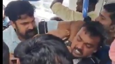 On camera, Bengaluru metro sees ugly fight between two men. VIDEO