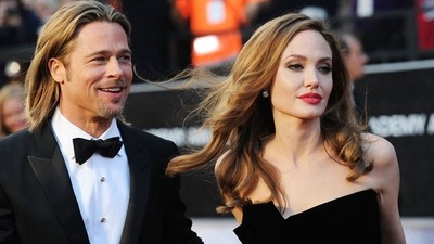 Brad Pitt and Angelina Jolie in happier times