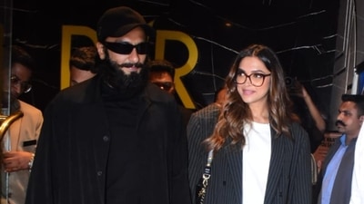 Deepika Padukone and Ranveer Singh went to watch Kalki 2898 AD recently. Deepika Padukone and Ranveer Singh went to watch Kalki 2898 AD recently.